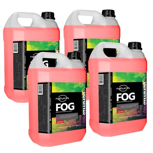 Kit 4 Líquidos para Máquina de Fumaça 5L Fog Standard Morango Névoa