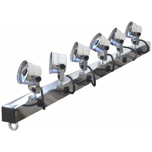 VARA TX COM 6 REFLETOR TX LED 3W BRANCO QUENTE 3000K BIVOLT ESCOVADA VOLTSHOW