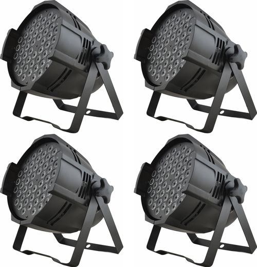 KIT 4 REFLETOR LED PAR 64 54 LEDS 3W OPTPAR INFINITY