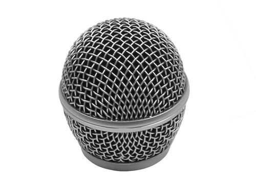 GLOBO PARA MICROFONE PROFISSIONAL 56MM METALICO ROSCA 31MM PRATA 54211 MXT
