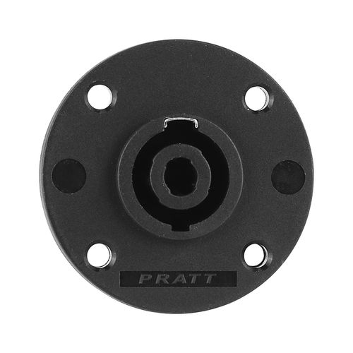 CONECTOR SPEAKON FEMEA 4V REDONDO PAINEL COM TRAVA PEQUENA METALICA 901413 PRATT