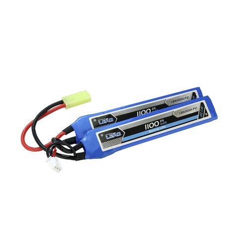 BATERIA PARA AIRSOFT LIPO 7,4V 2S 1100MAH 20/40C AEG LBA1100LP2 LEAO