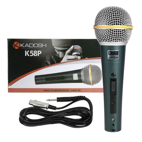 MICROFONE COM FIO TIPO SM58 KDS 58P KADOSH