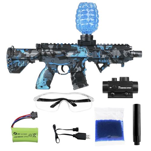 RIFLE ORBEEZ ELETRICO M416 GEL LEAO 1438A CAMUFLADO AZUL LEAO