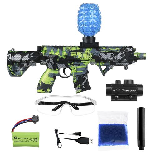 RIFLE ORBEEZ ELETRICO M416 GEL LEAO 1438A CAMUFLADO VERDE LEAO