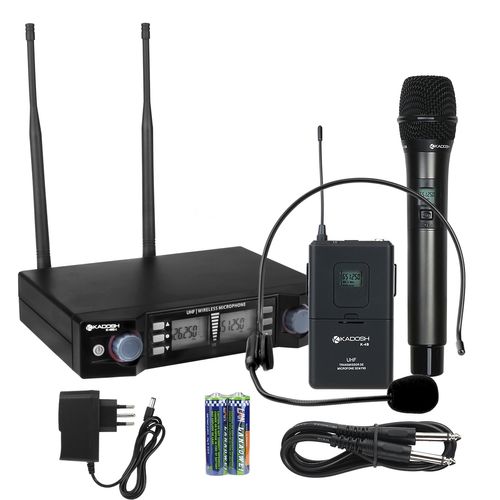 MICROFONE SEM FIO DE MAO HEADSET PROFISSIONAL DISPLAY UHF K492C KADOSH