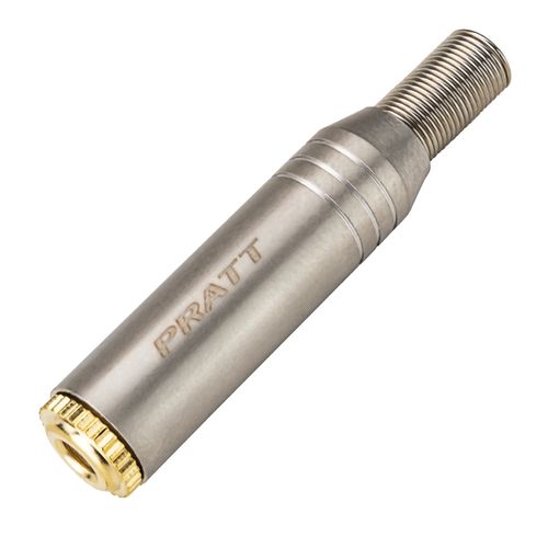 CONECTOR PLUG P2 FEMEA STEREO PROFISSIONAL GOLD PRATT