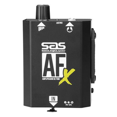 AMPLIFICADOR DE FONE 1 SAIDA POWERPLAY COMPACTO A BATERIA AFX SAS
