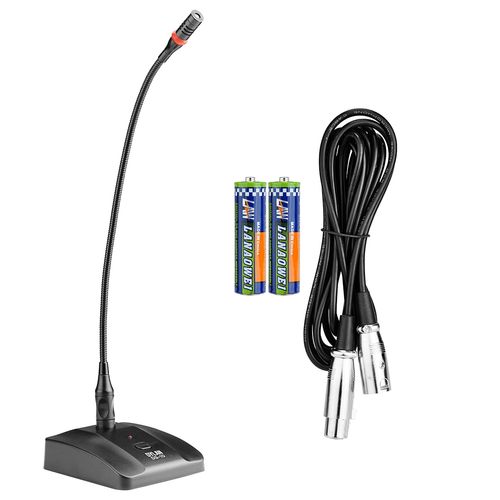 MICROFONE DE MESA COM FIO GOOSENECK 45CM HASTE FLEXIVEL DG-10 DYLAN
