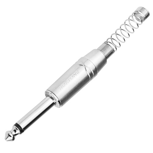 CONECTOR PLUG P10 MACHO MONO NIQUELADO COM MOLA RJ2PP-NN ROXTONE