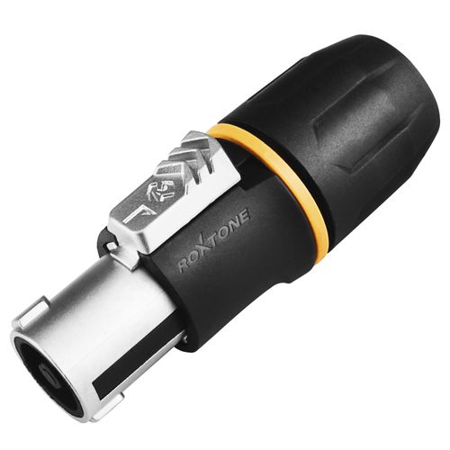 CONECTOR SPEAKON MACHO 4 VIAS COM TRAVA METAL RS4FP-HD ROXTONE
