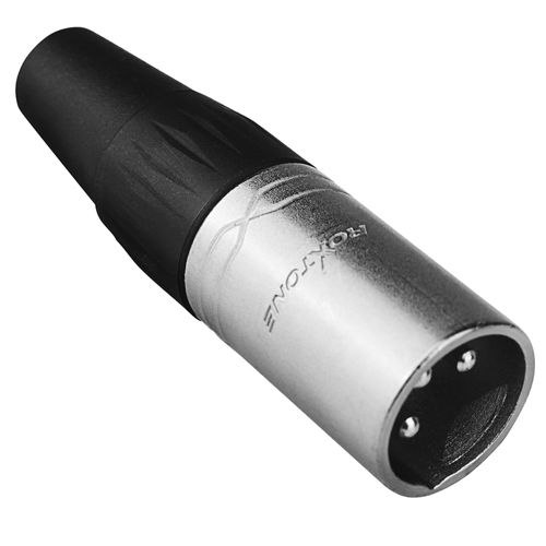 CONECTOR XLR CANON MACHO 3 PINOS NIQUELADO RX3MP-NT ROXTONE