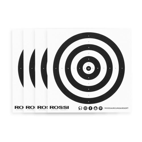 ALVO DE PAPEL 14X14CM 20UN PRETO ROSSI