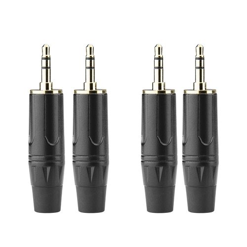 KIT 4 CONECTOR PLUG P2 MACHO STEREO PROFISSIONAL PRO SERIES 641625 MXT