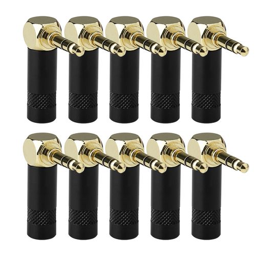 KIT 10 PLUG P2 STEREO NIQUELADO ANGULADO CACHIMBO 641591 MXT