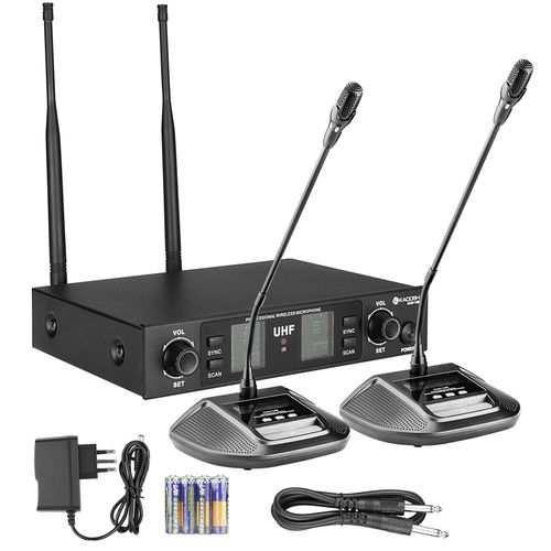 MICROFONE SEM FIO UHF DUPLO GOOSENECK BIVOLT KGW 145CB KADOSH