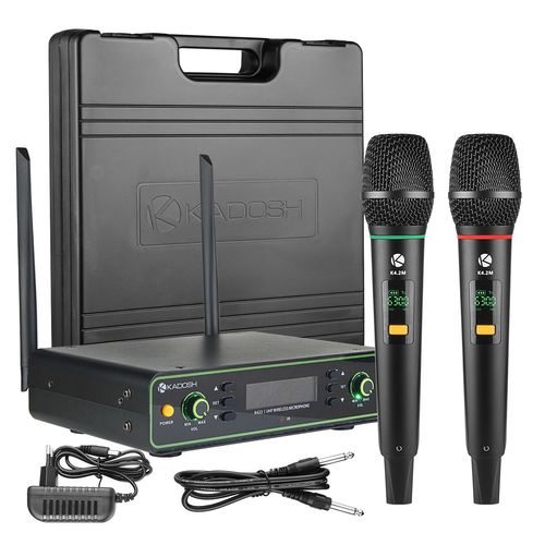 MICROFONE SEM FIO DE MAO DUPLO UHF 422M KADOSH