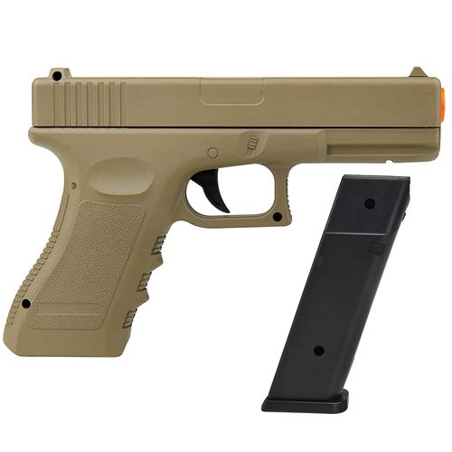 PISTOLA AIRSOFT MOLA 6,0MM COM SLIDE METAL VG GK V20 TAN VIGOR
