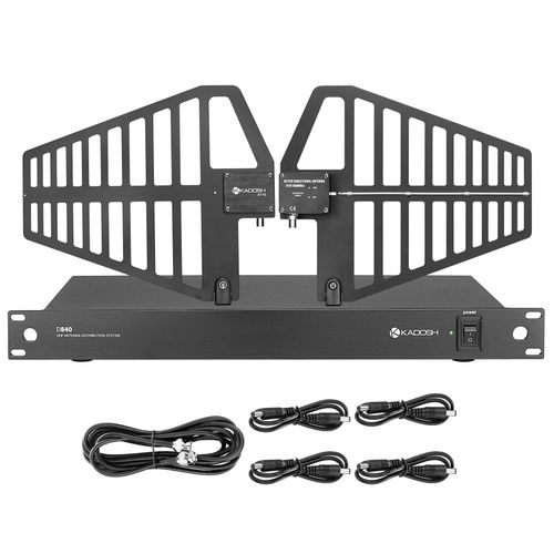 DISTRIBUIDOR DE SINAL PARA MICROFONE 2 ANTENAS UHF AD840BR KADOSH