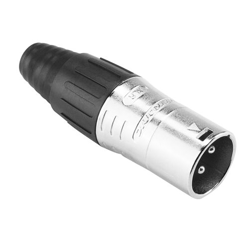 CONECTOR XLR CANON MACHO 3 PINOS NIQUELADO SCSM3 SEETRONIC