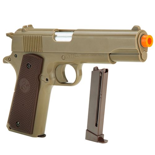 PISTOLA DE PRESSAO MOLA 6,0MM 1911 TAN KWC
