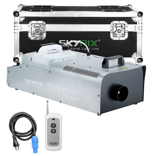 MAQUINA DE FUMAÇA 3000W 220V DMX DISPLAY COM CASE FM3000D SKYPIX