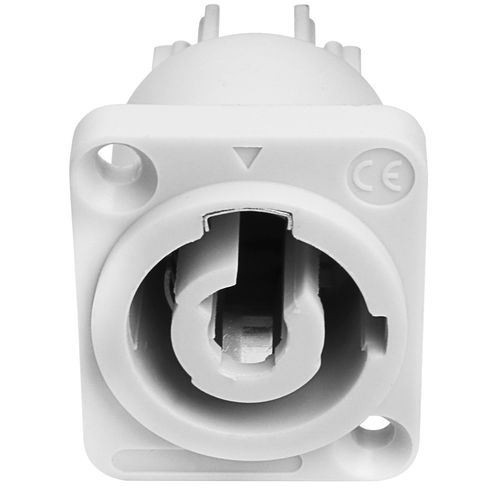 CONECTOR POWERCON FEMEA 3 VIAS PAINEL QUADRADO OUT BRANCO LU-71394 LUMINOS