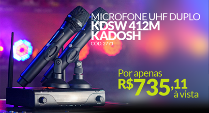 Microfone UHF 412M Kadosh