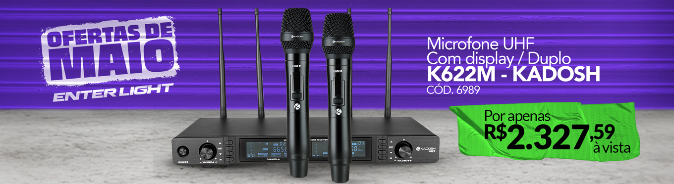 Microfone UHF  K622M Kadosh